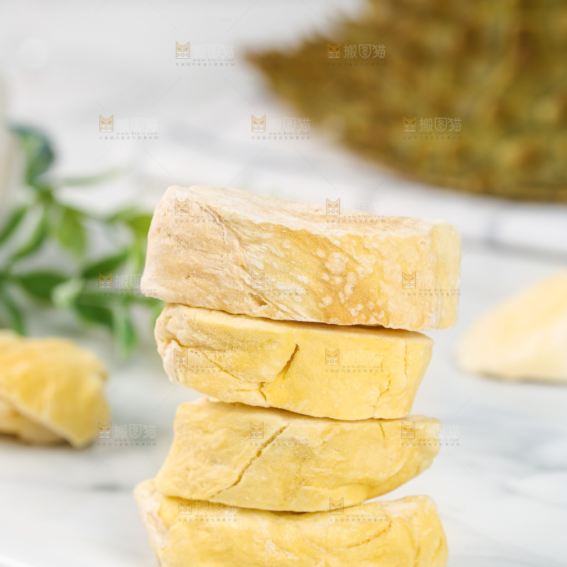 浅底上的冻干榴莲