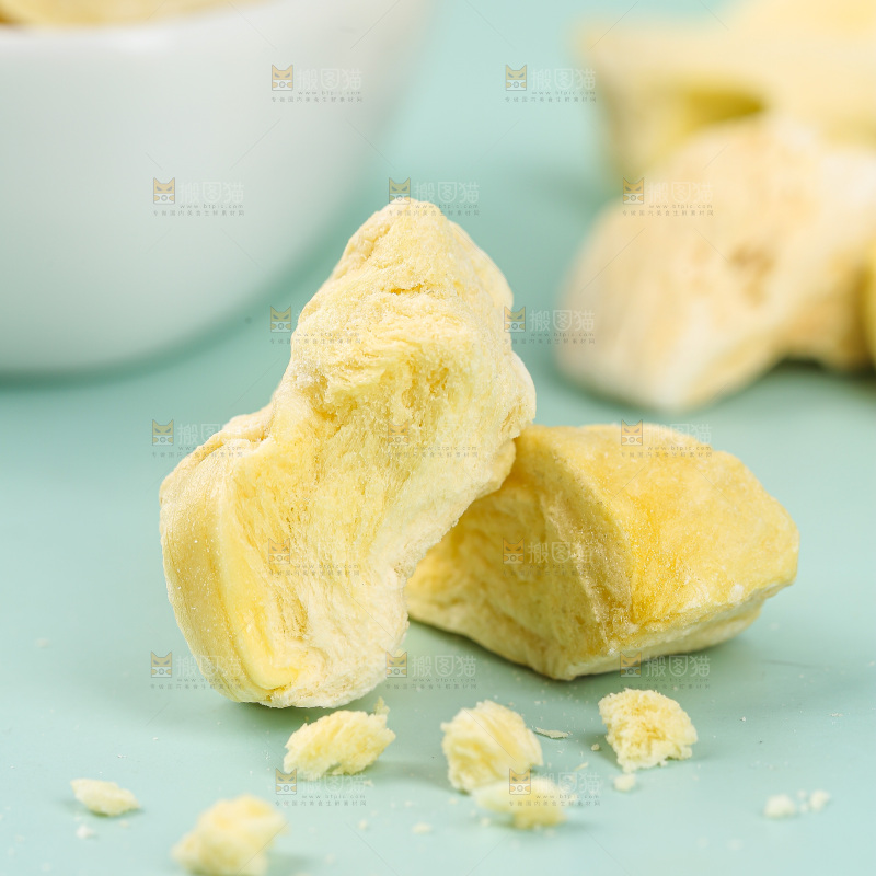 浅底上的冻干榴莲