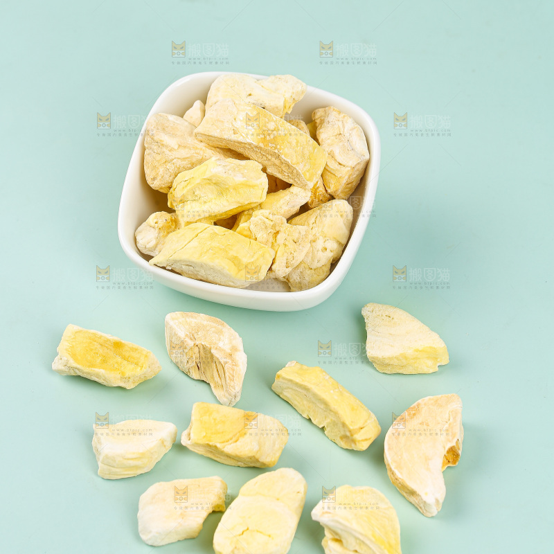 浅底上的冻干榴莲