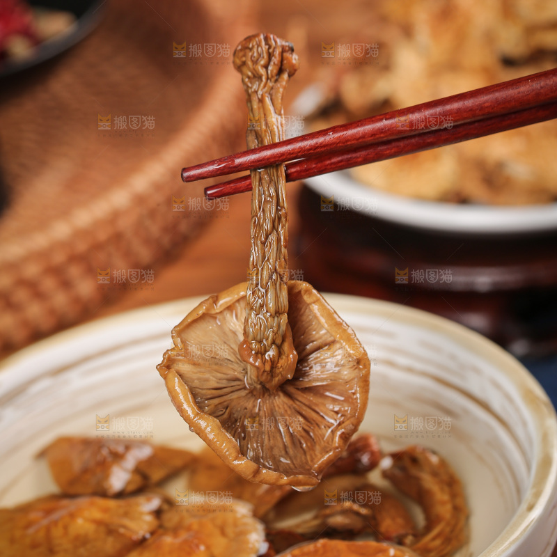 深底上的滑子菇
