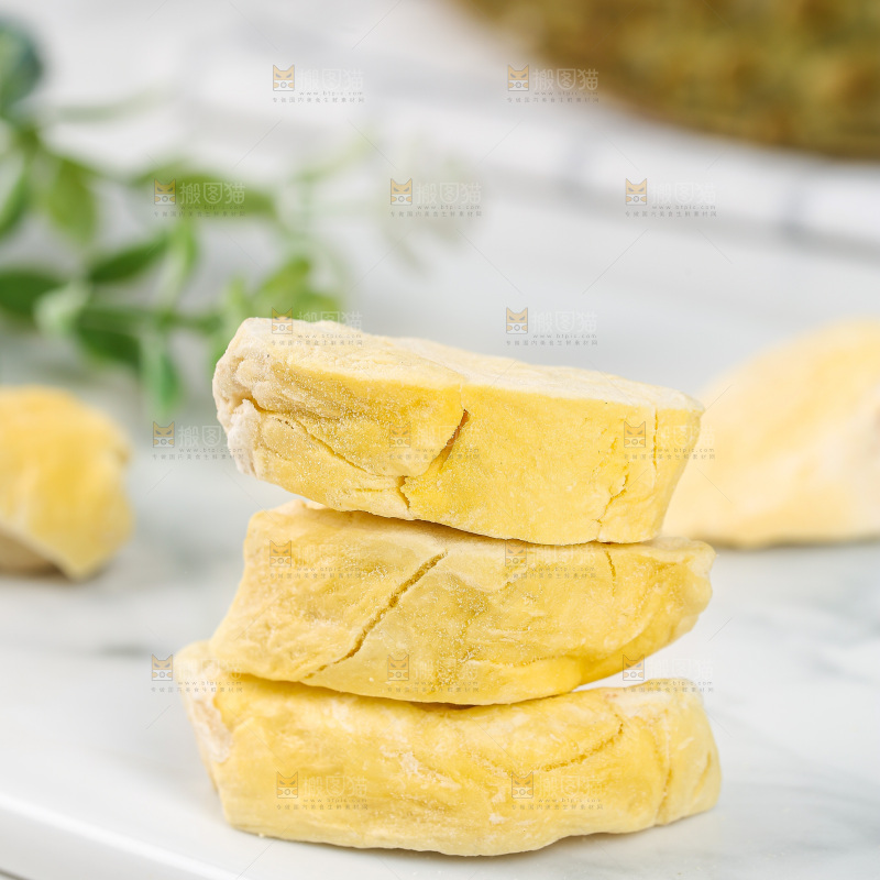 浅底上的冻干榴莲