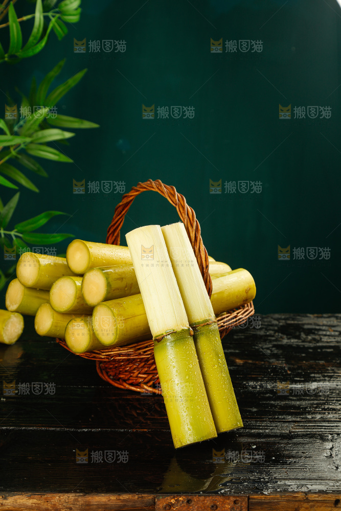 深底上的黄皮甘蔗