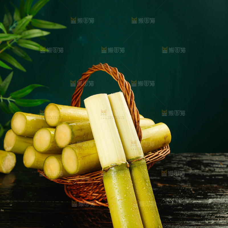 深底上的黄皮甘蔗