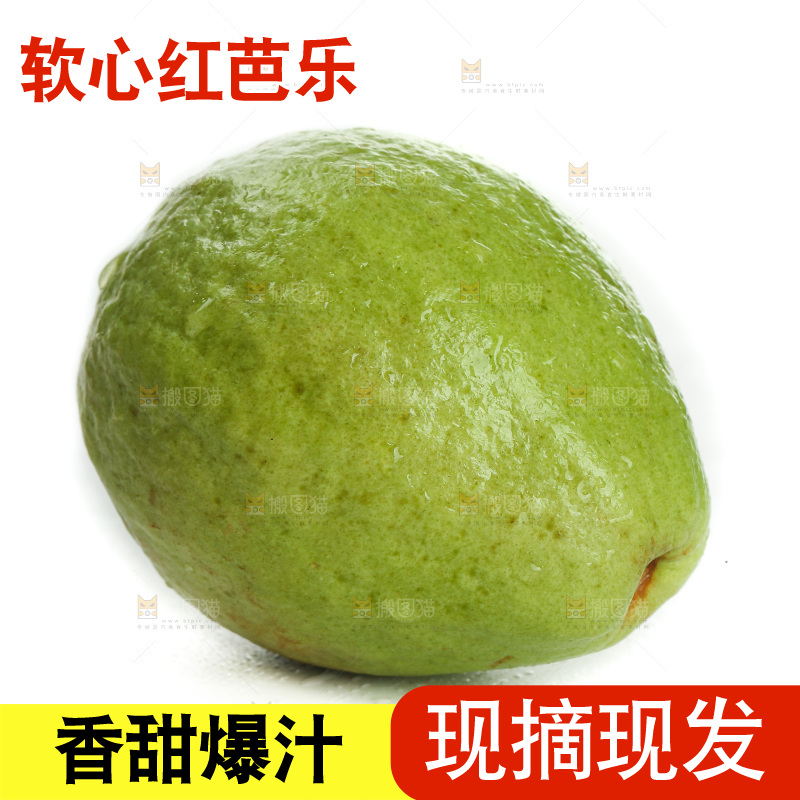 白底上的红心芭乐