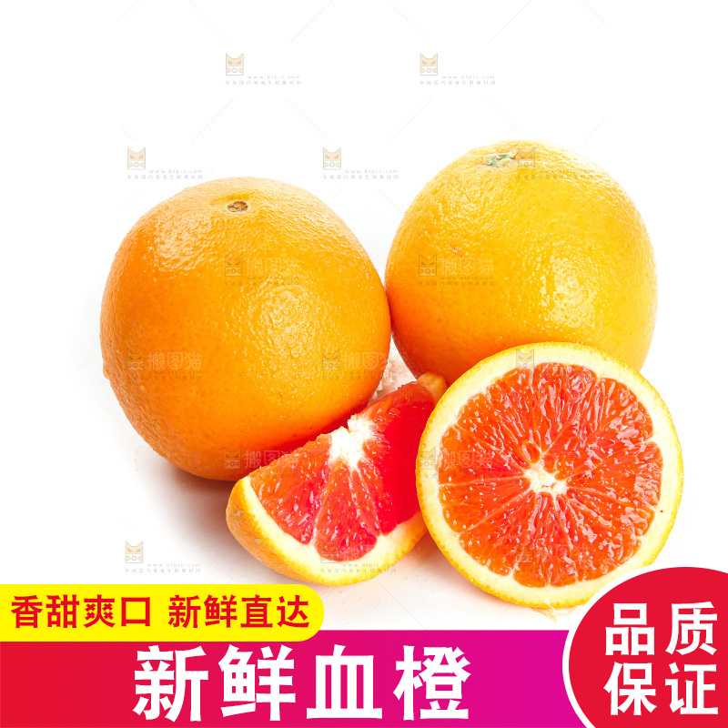 白底上的血橙