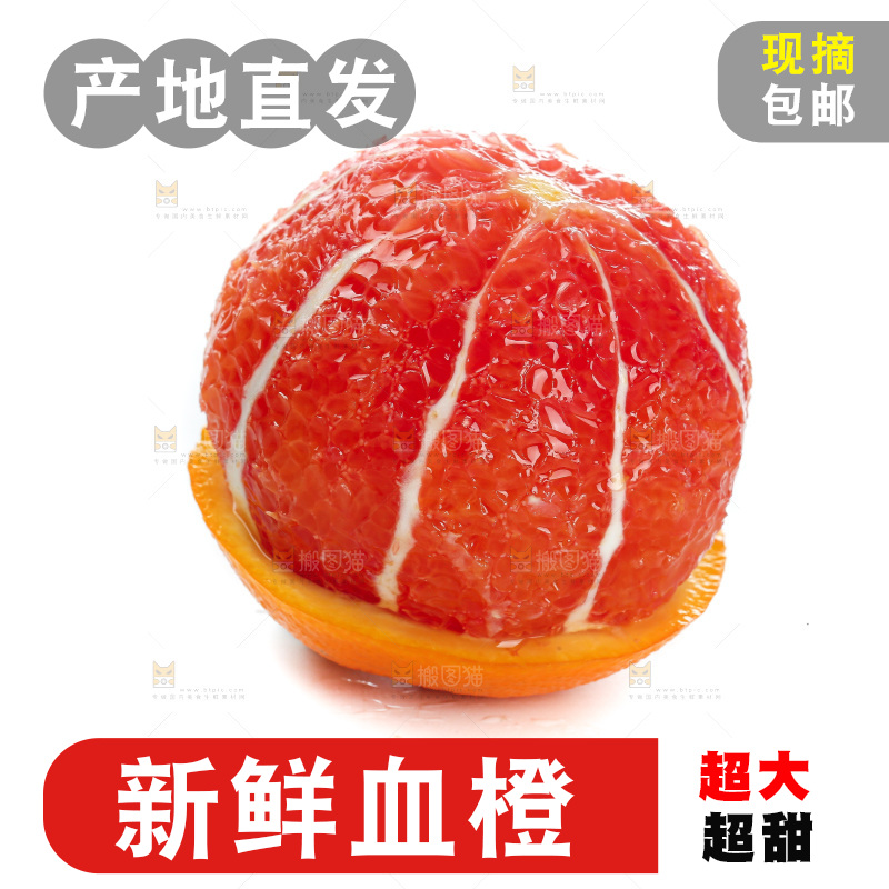 白底上的血橙