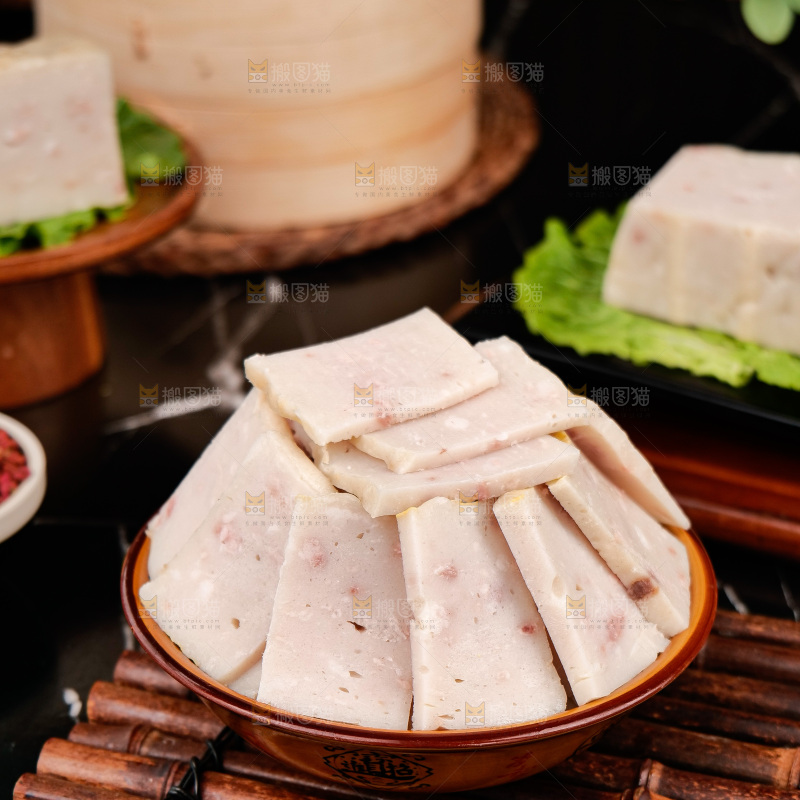 深底上的白果肉糕