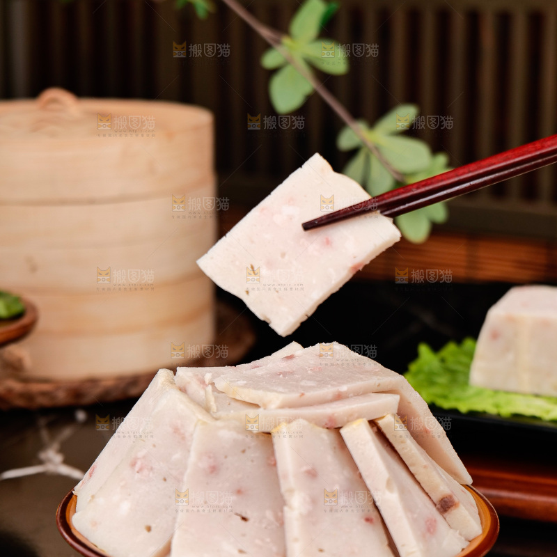深底上的白果肉糕