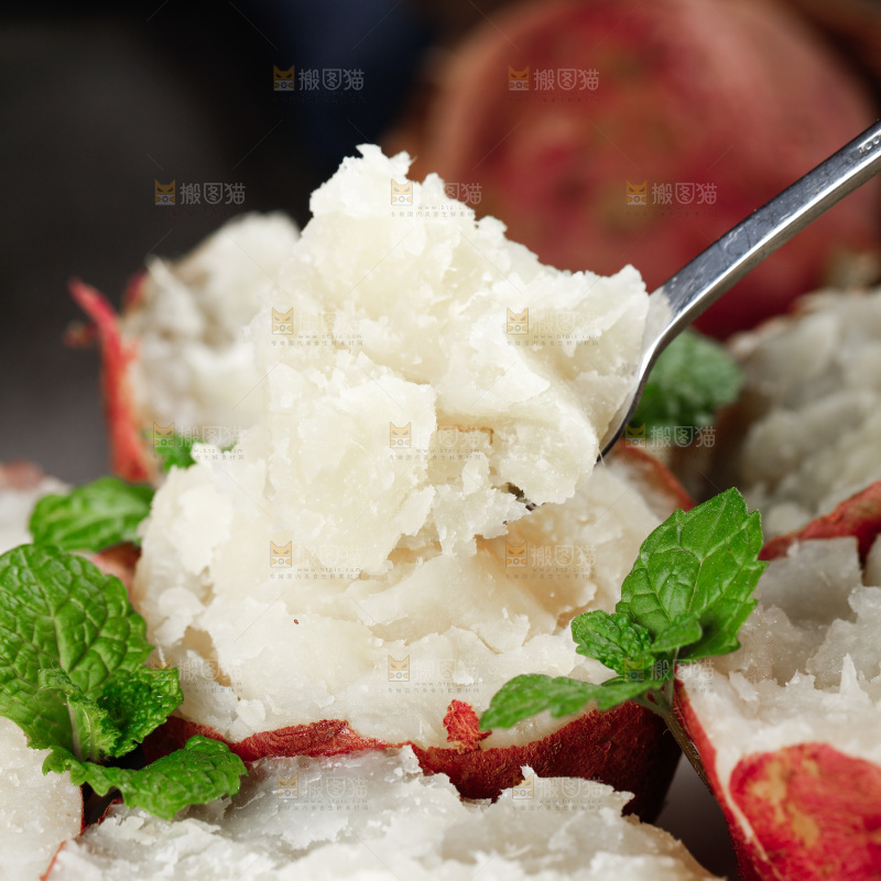 深底上的白心红薯