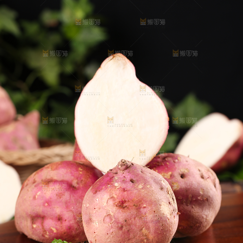 深底上的白心红薯