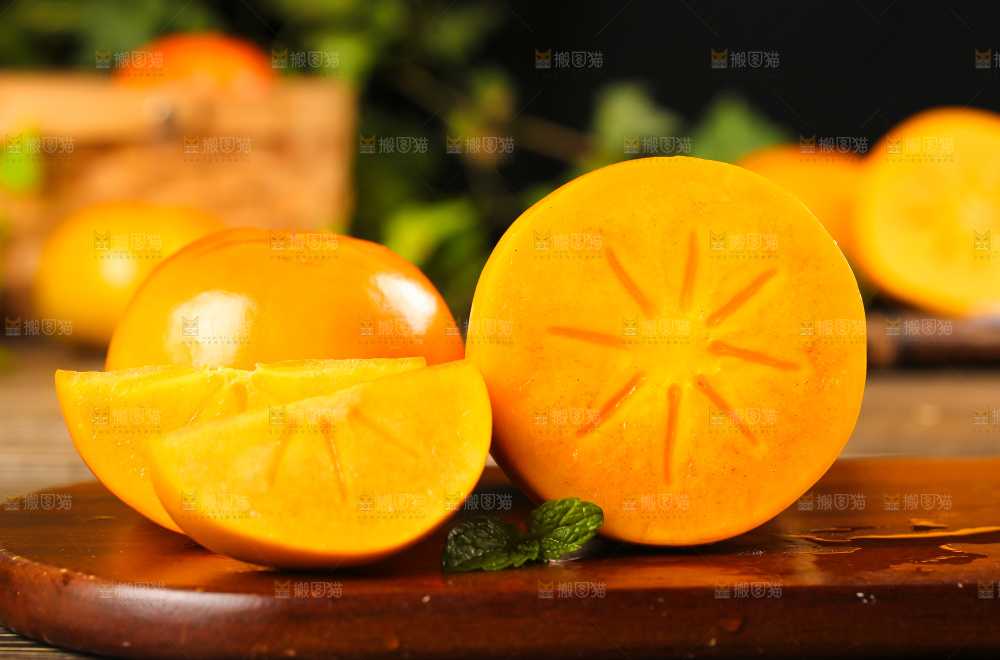 深底上的磨盘柿子