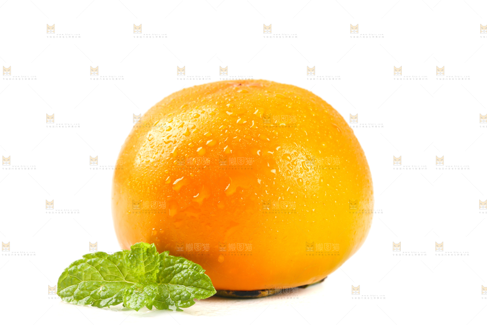 白底上的磨盘柿子