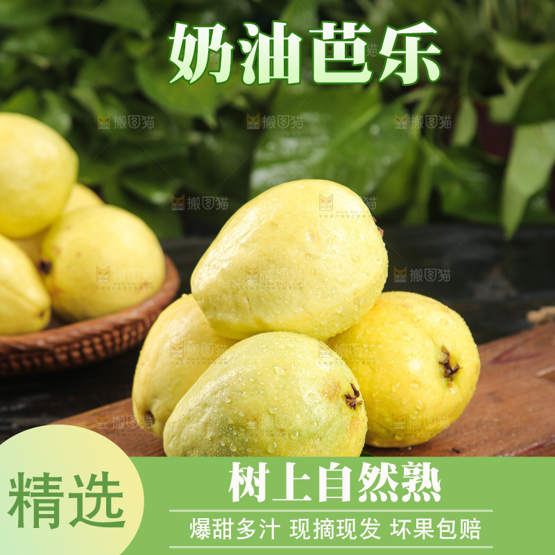 深底上的奶油芭乐