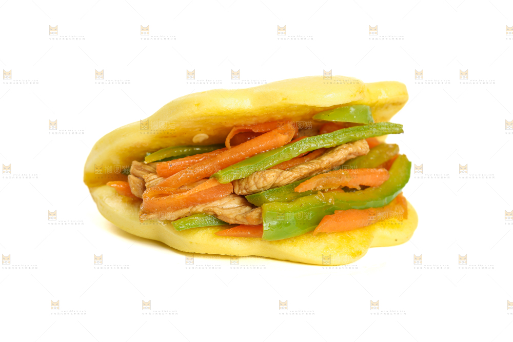 荷叶饼夹青椒肉丝