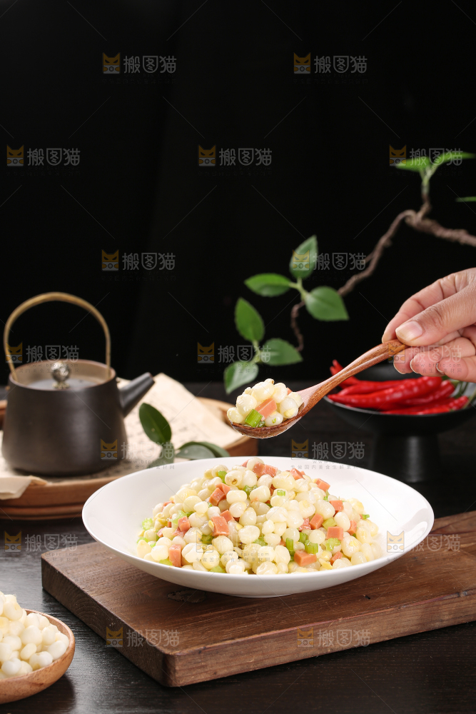 玉米粒炒火腿