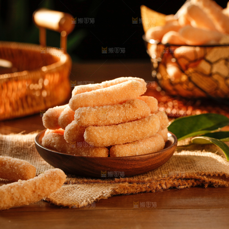 深底上的江米条