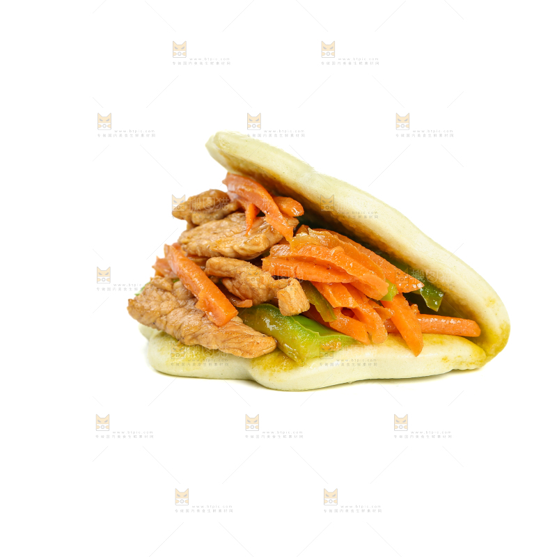 荷叶饼夹青椒肉丝