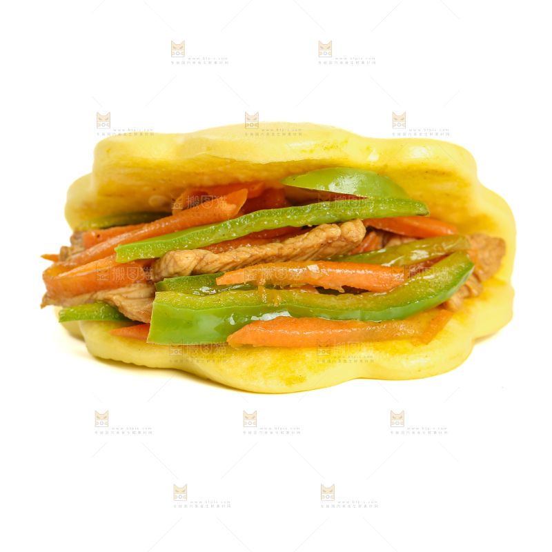荷叶饼夹青椒肉丝