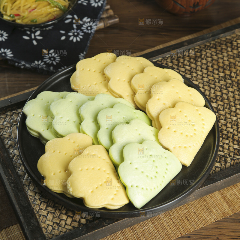 双色荷叶饼