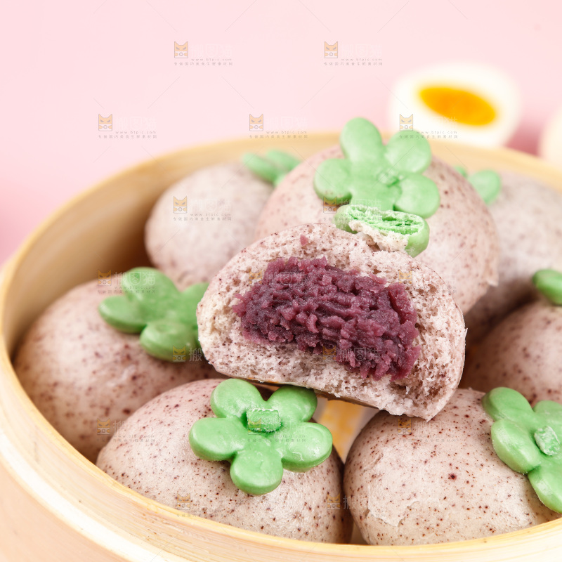 紫薯山竹包