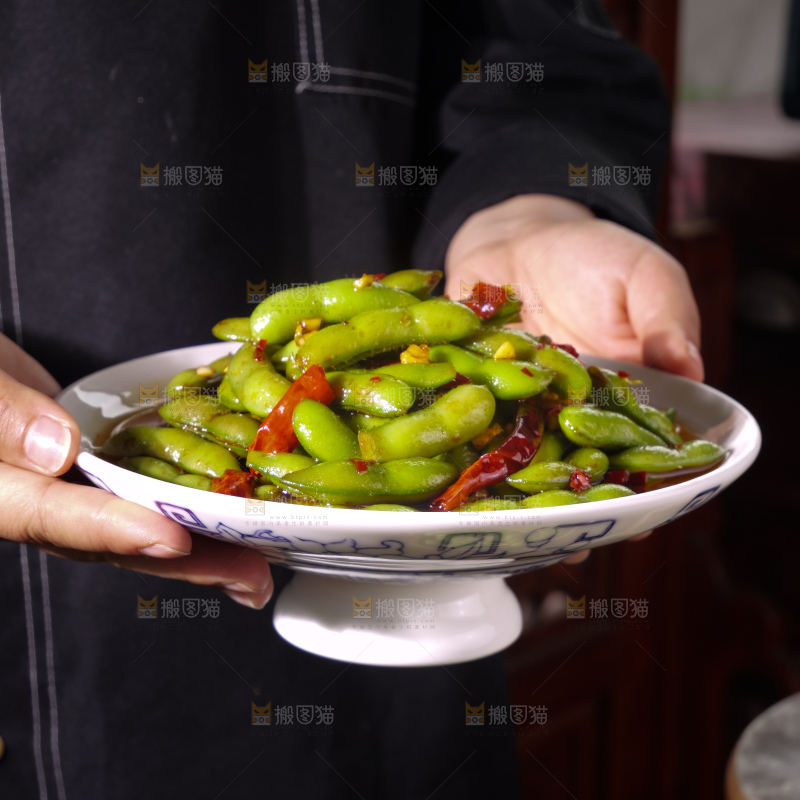 凉拌毛豆