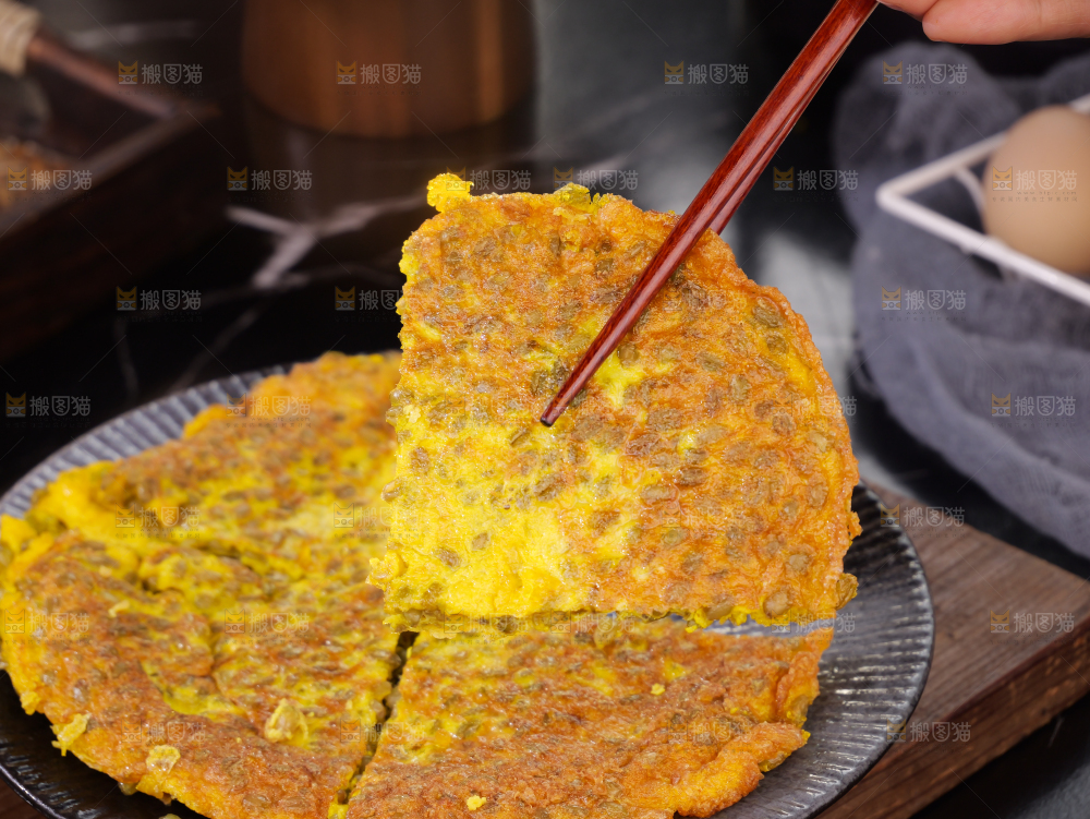 青麦仁煎蛋