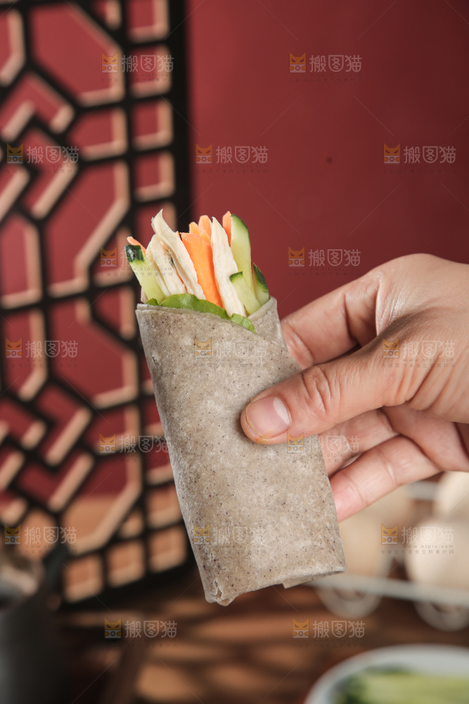 黑全麦卷饼