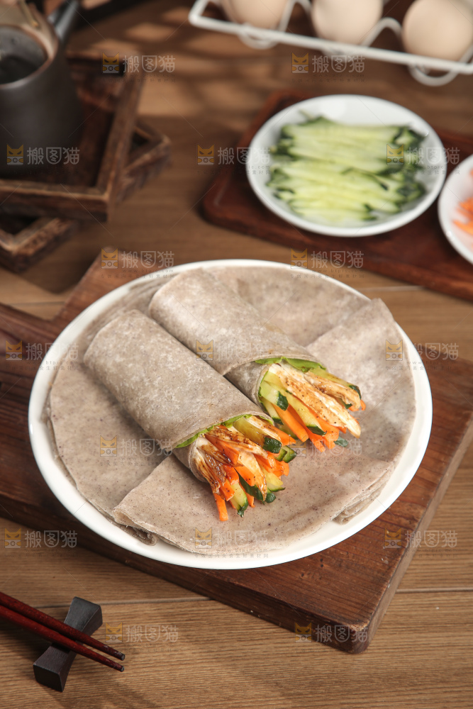 黑全麦卷饼