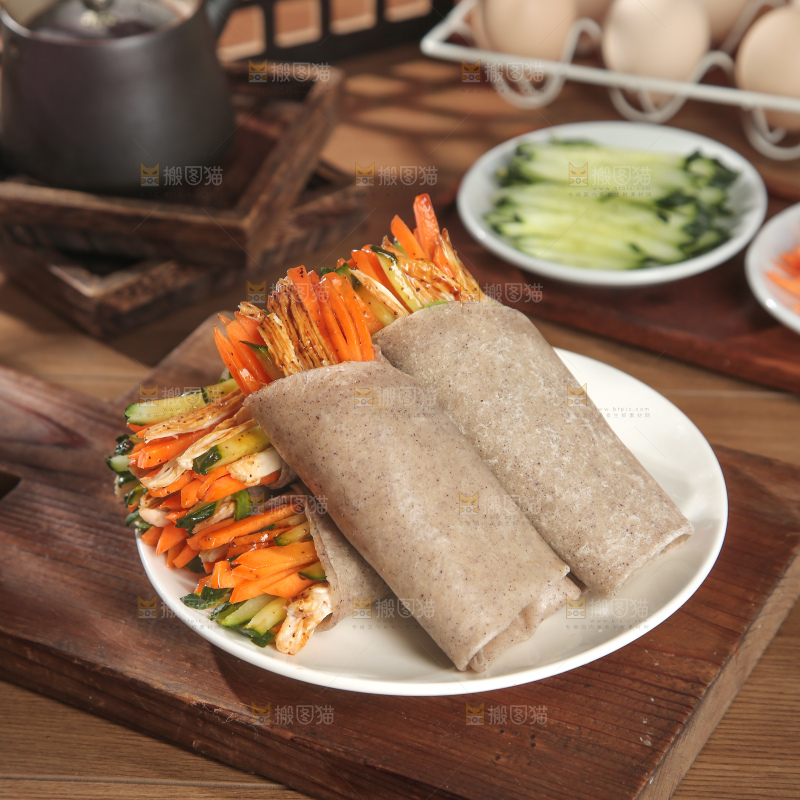 黑全麦卷饼
