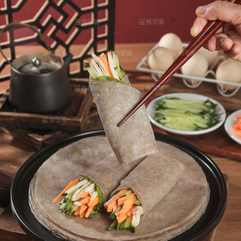 黑全麦卷饼