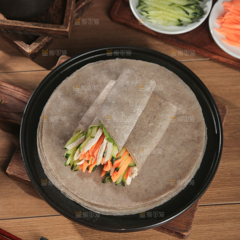 黑全麦卷饼