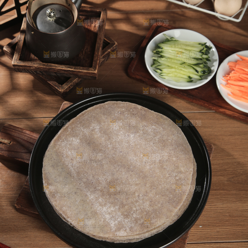 黑全麦卷饼