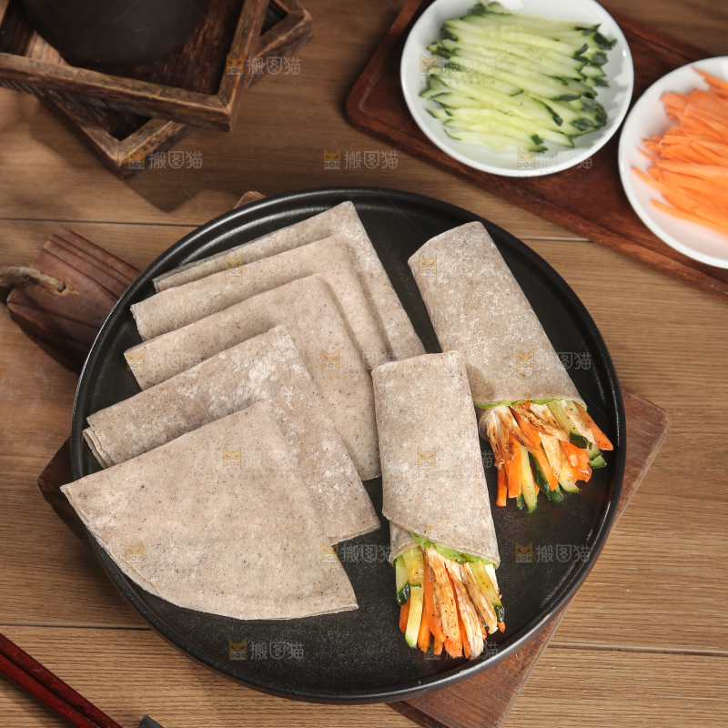 黑全麦卷饼
