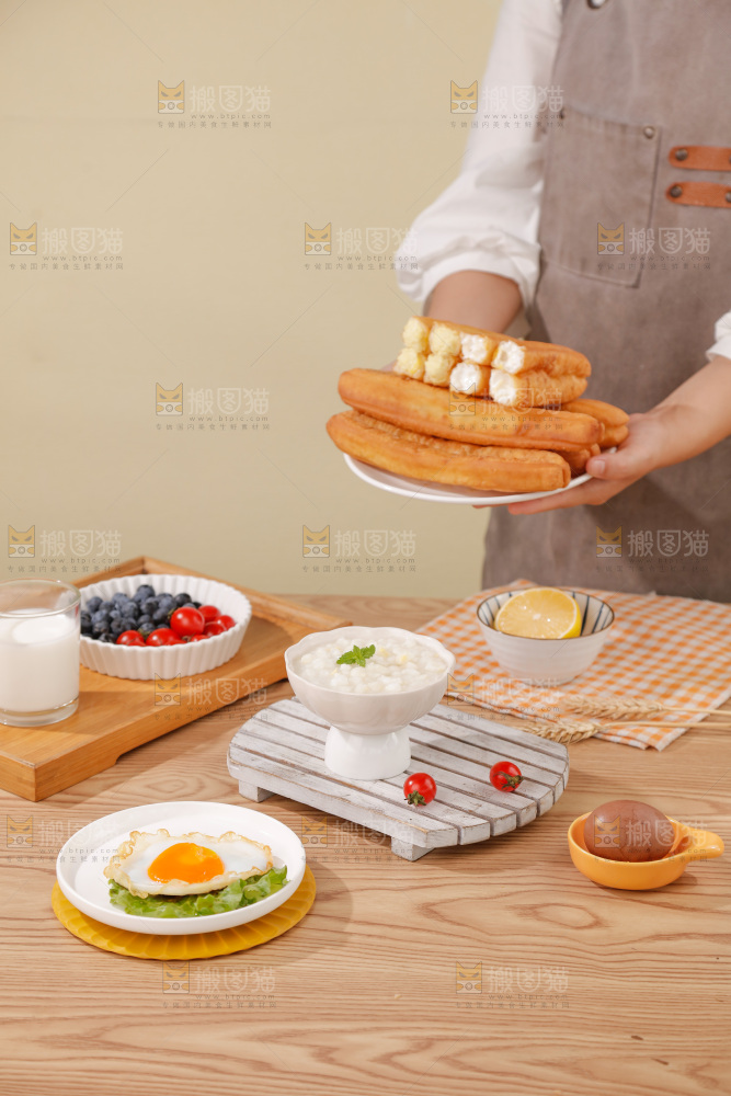 油条玉米羹组合