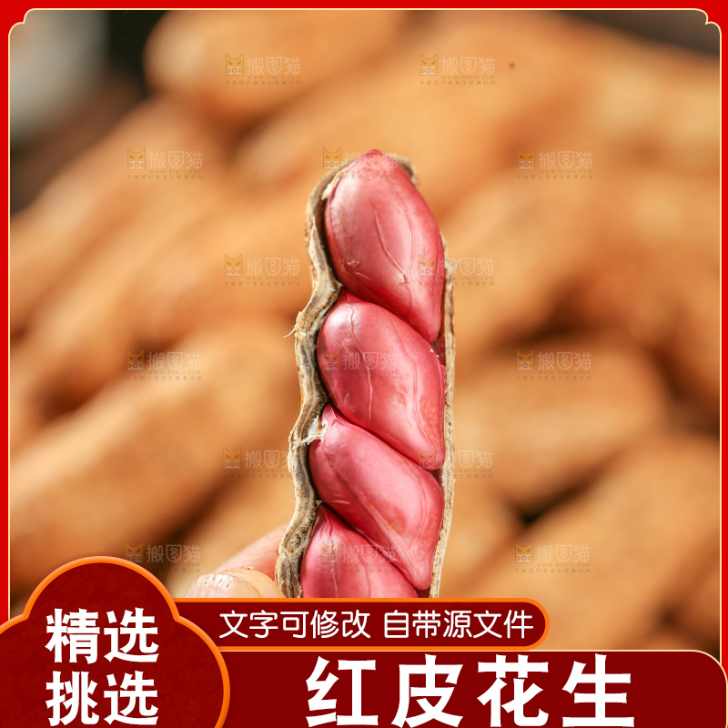 红皮花生