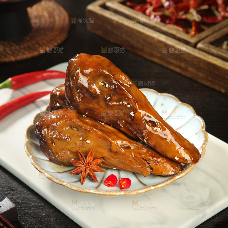 卤鸭头