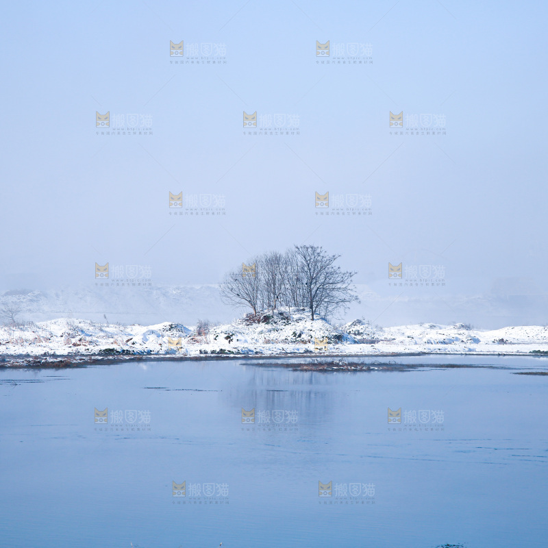 村落雪景下雪