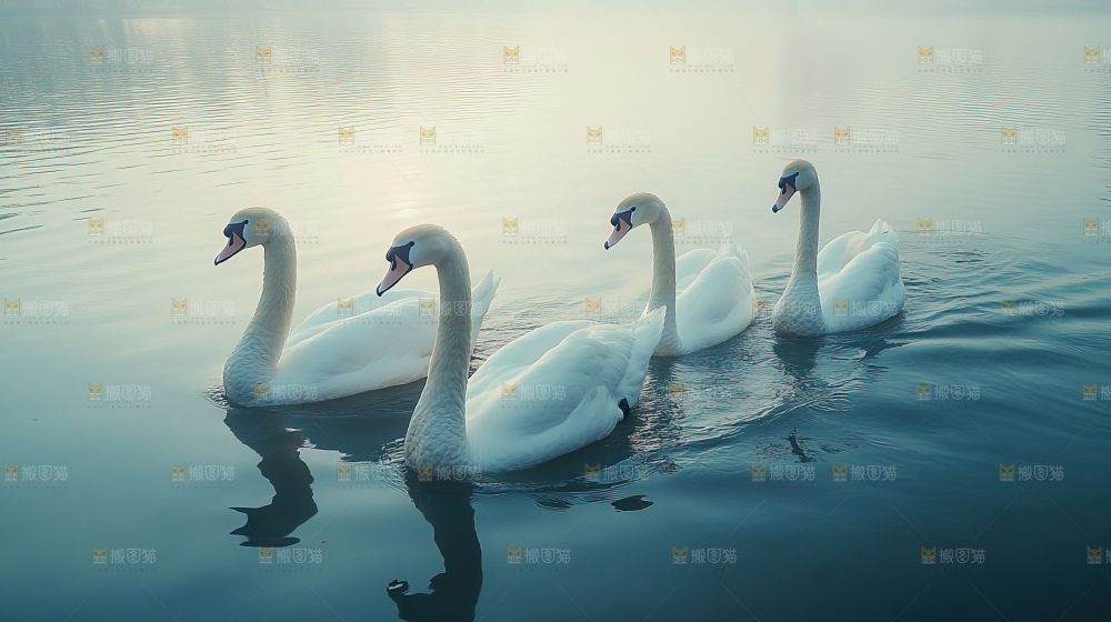 飞鸟湿地栖息鸟类生态水域风景