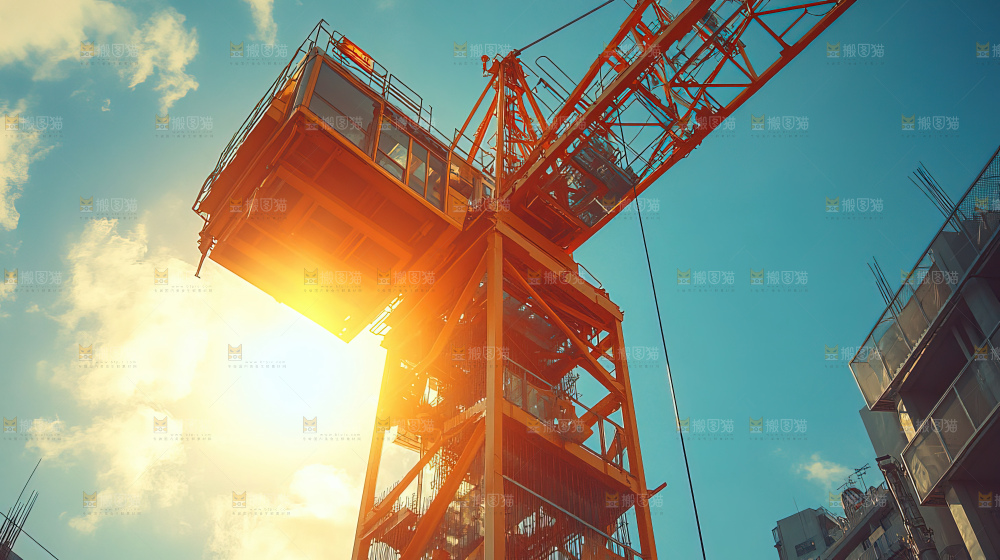 城市建设发展工地工人团队企业概念