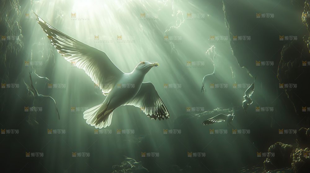 大海 海鸥 纯净 宁静 自然 风景