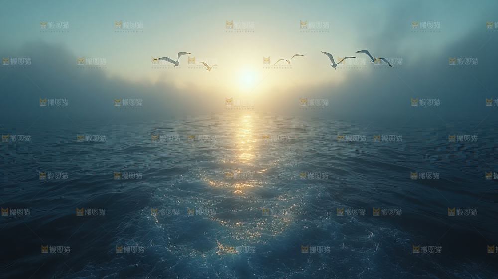 大海 海鸥 纯净 宁静 自然 风景