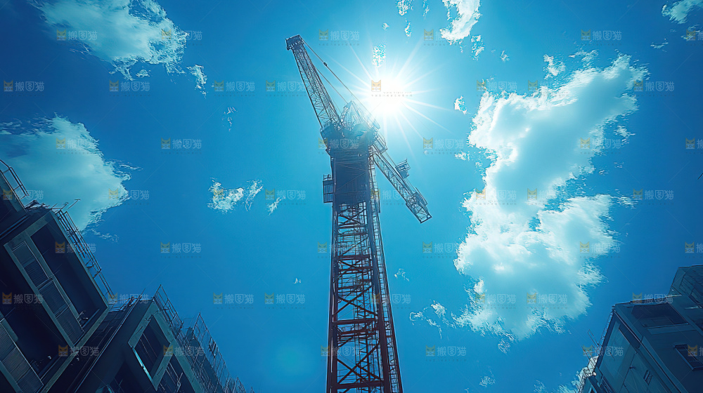 城市建设发展工地工人团队企业概念