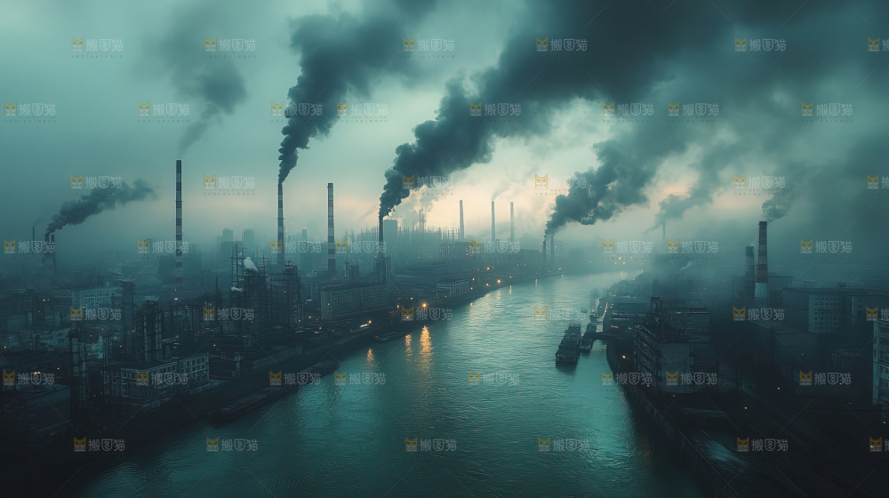 工业发展环境破坏工业污水灾害末日极端天气