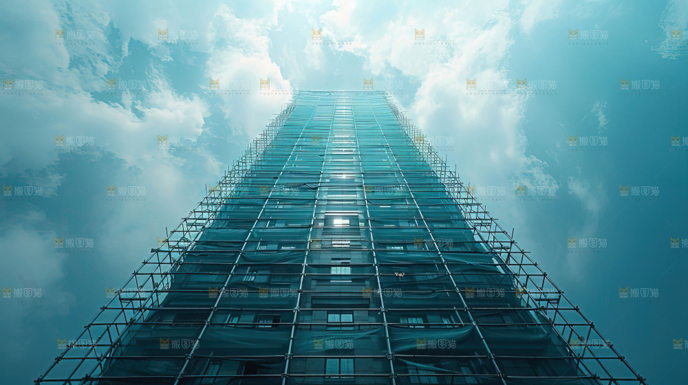 城市建设发展工地工人向上国富民强