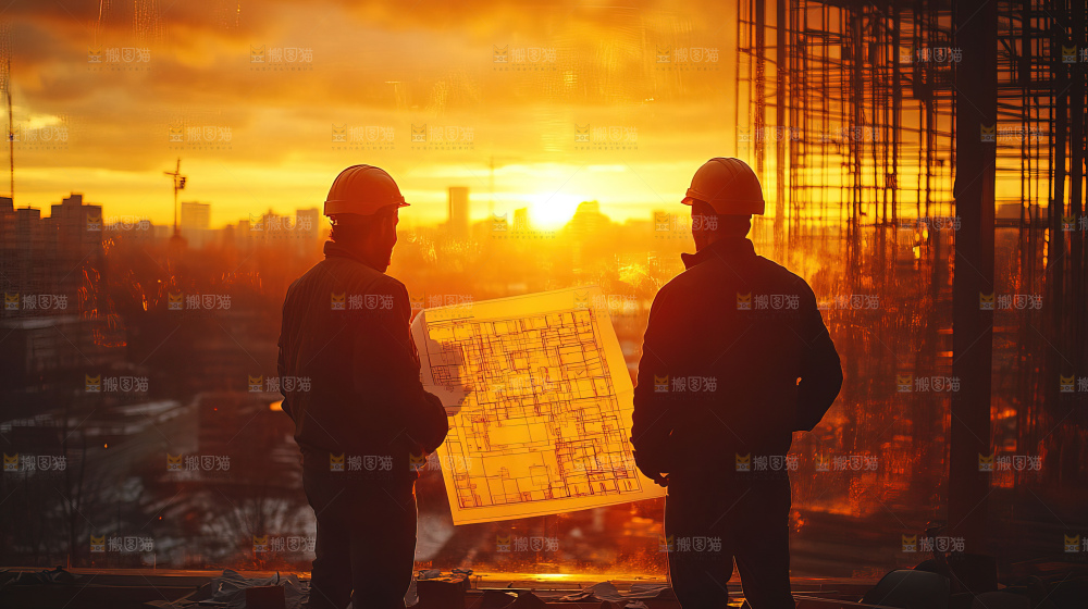 城市建设发展工地工人向上国富民强