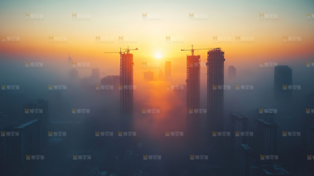 城市建设发展工地工人向上国富民强