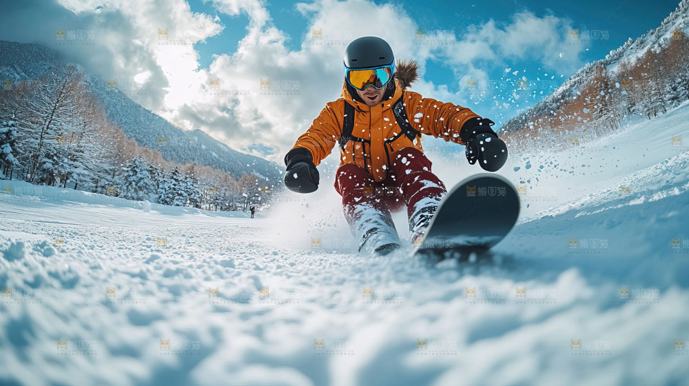 滑雪 竞赛 前进 励志 齐心协力 奋斗