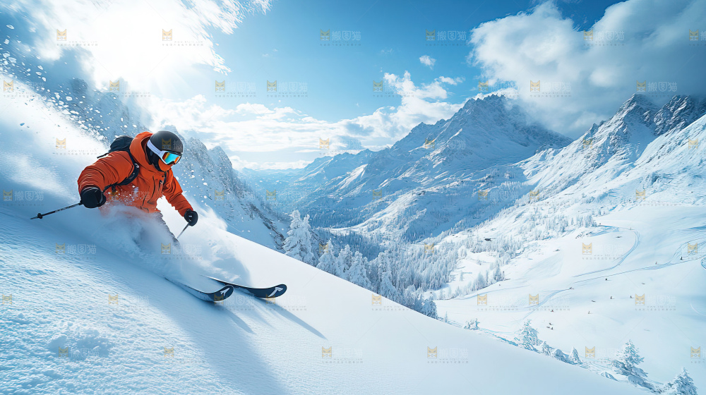 滑雪 竞赛 前进 励志 齐心协力 奋斗