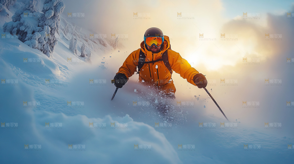 滑雪 竞赛 前进 励志 齐心协力 奋斗