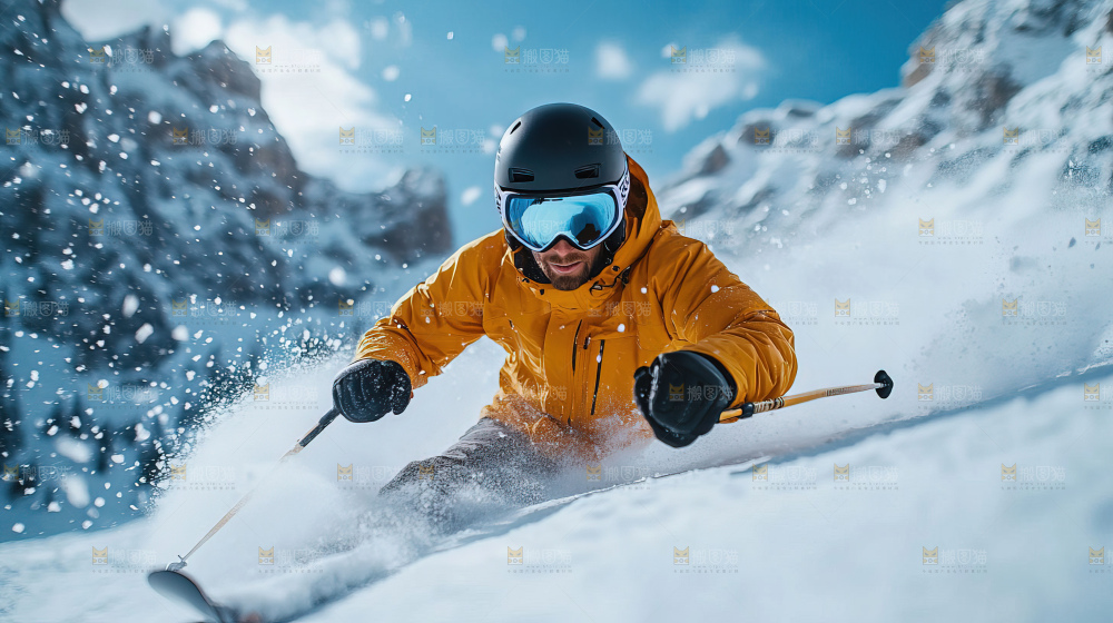 滑雪 竞赛 前进 励志 齐心协力 奋斗